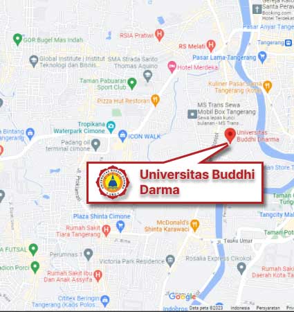 Peta Lokasi Kampus (Google Map) Magister Universitas Buddhi Dharma Nomor