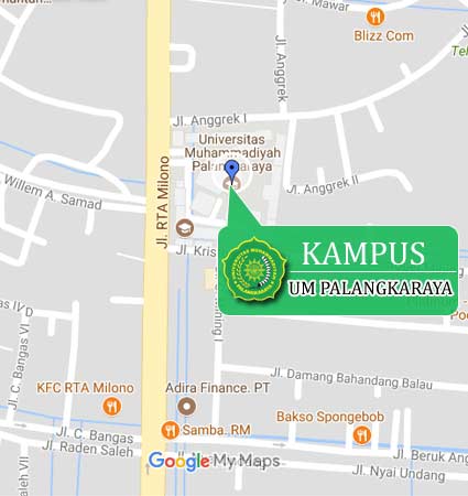 Peta Lokasi Kampus (Google Map) UM Palangkaraya Nomor